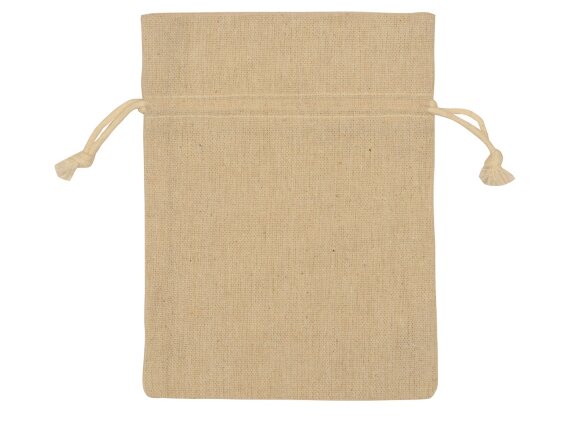 Мешочек подарочный, лен, средний, натуральный