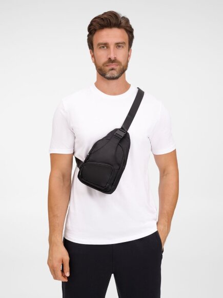 Спортивный кросс-боди рюкзак Bagventure, черный Спортивный кросс-боди рюкзак Bagventure, черный