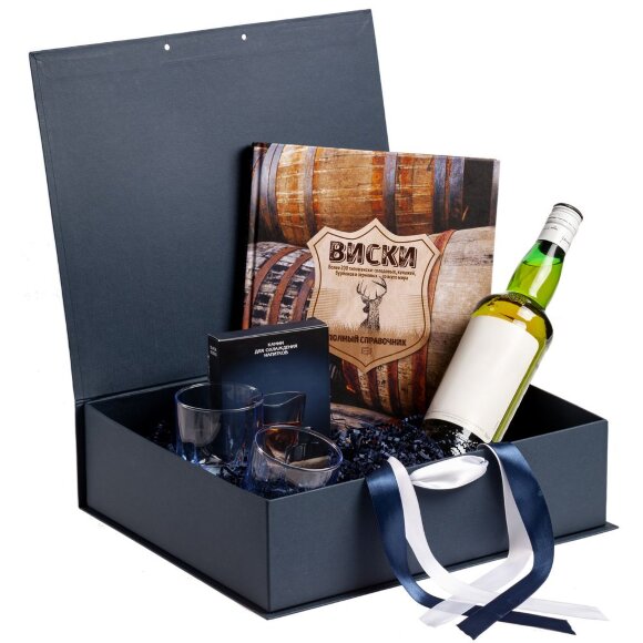 Коробка на лентах Tie Up, темно-синяя Коробка на лентах Tie Up, темно-синяя