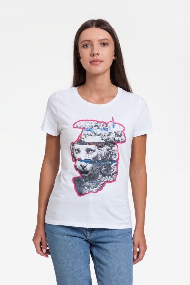 Футболка женская «Смотри вглубь», белая Футболка женская «Смотри вглубь», белая