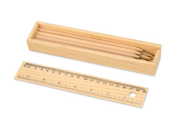 Набор из 8 карандашей в пенале с линейкой Набор из 8 карандашей в пенале с линейкой