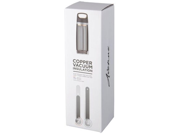 Спортивная медная бутылка с вакуумной изоляцией Valhalla объемом 600 мл, белый (Р)