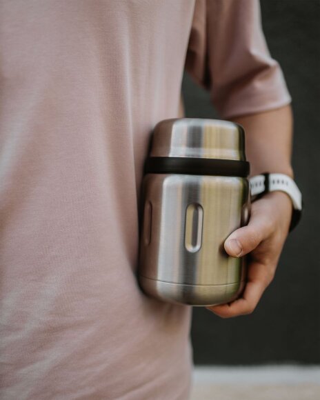 Термос для еды Jerrycan 700, вакуумный, стальной матовый Термос для еды Jerrycan 700, вакуумный, стальной матовый