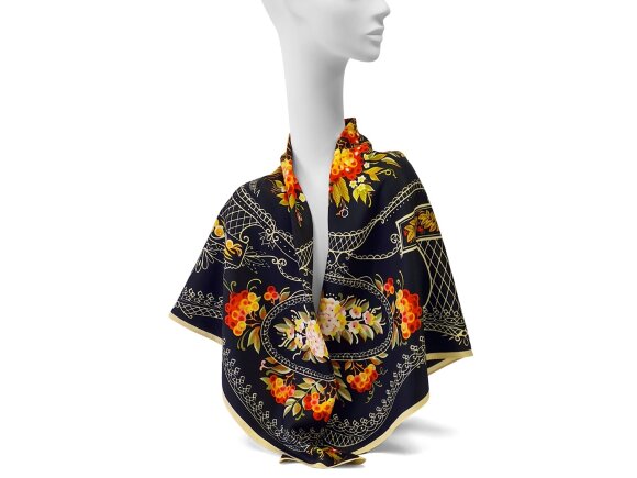 Платок Тагильский поднос, черный Платок Тагильский поднос, черный