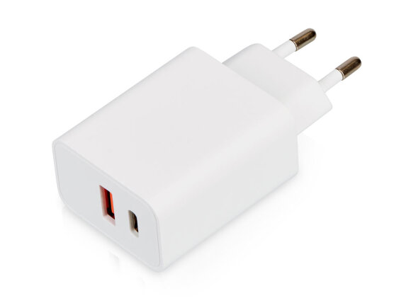 Сетевое зарядное устройство c выходами USB-A и USB-C Recharger Pro, быстрая зарядка QC/PD, 30 Вт, белый Сетевое зарядное устройство c выходами USB-A и USB-C Recharger Pro, быстрая зарядка QC/PD, 30 Вт, белый