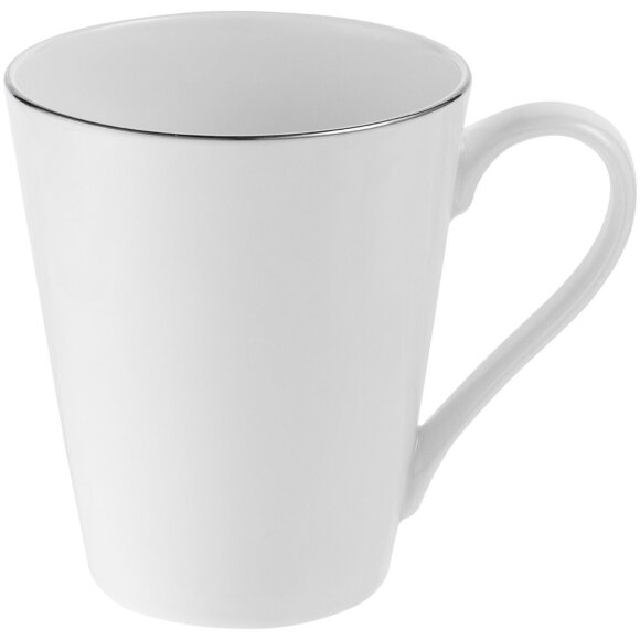 Кружка Select, белая с серебристой отводкой Кружка Select, белая с серебристой отводкой