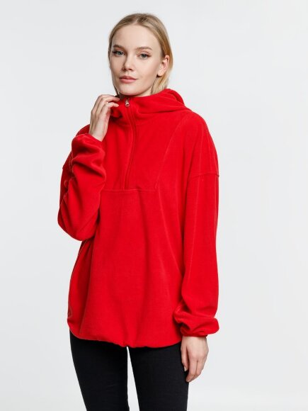 Анорак флисовый унисекс Fliska, красный Анорак флисовый унисекс Fliska, красный