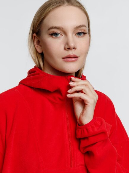 Анорак флисовый унисекс Fliska, красный Анорак флисовый унисекс Fliska, красный