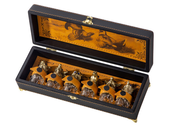 Подарочный набор Русская охота, темно-коричневый/рыжий Подарочный набор Русская охота, темно-коричневый/рыжий