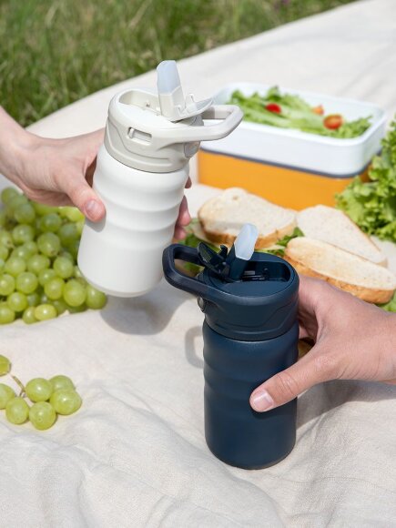 Термобутылка Fujisan 2.0 без логотипа, белая (молочная)