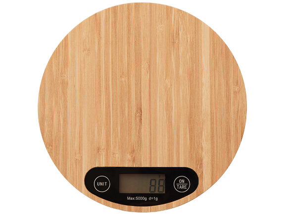 Бамбуковые кухонные весы Scale, натуральный