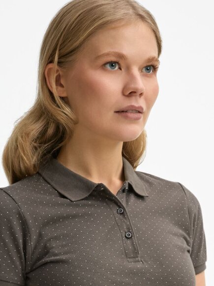 Рубашка поло женская Brandy Women, темно-серая с белым