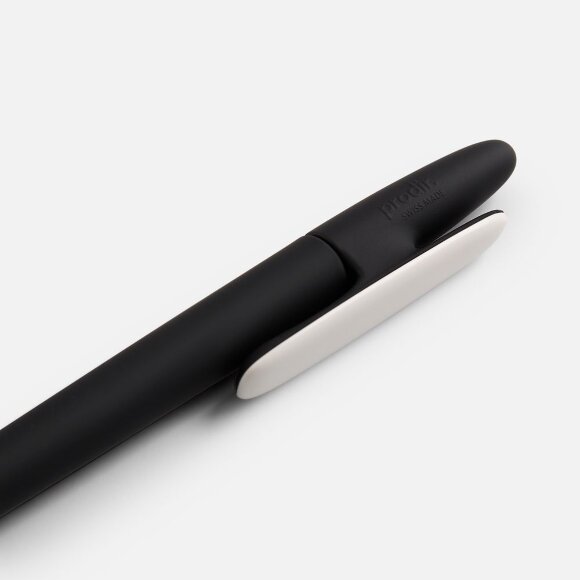 Ручка шариковая Prodir DS5 TRR-P Soft Touch, черная с белым
