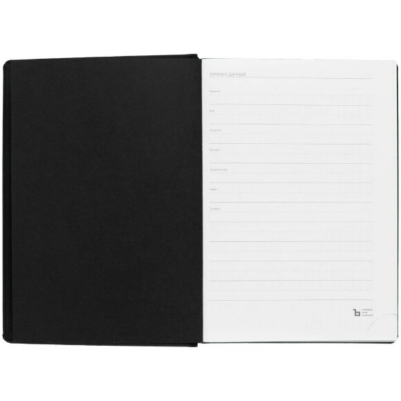 Ежедневник Mobile на заказ, недатированный, черно-зеленый