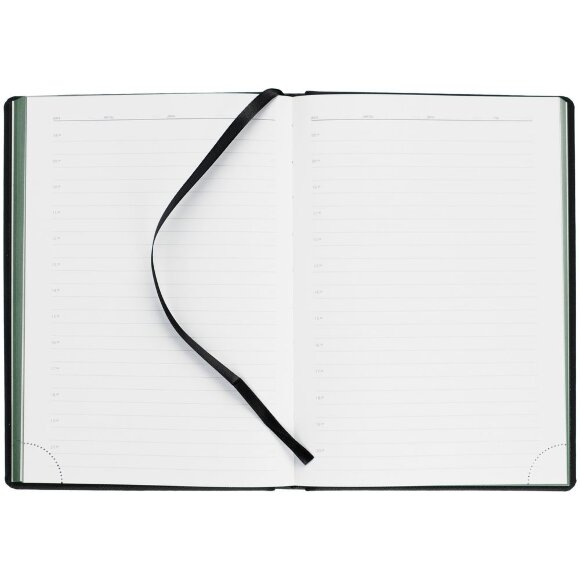 Ежедневник Mobile на заказ, недатированный, черно-зеленый