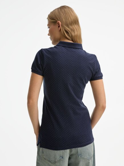 Рубашка поло женская Brandy Women, темно-синяя с белым Рубашка поло женская Brandy Women, темно-синяя с белым