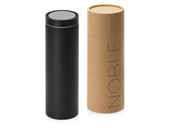 Вакуумная термокружка Noble с крышкой 360,Waterline, тубус, черный
