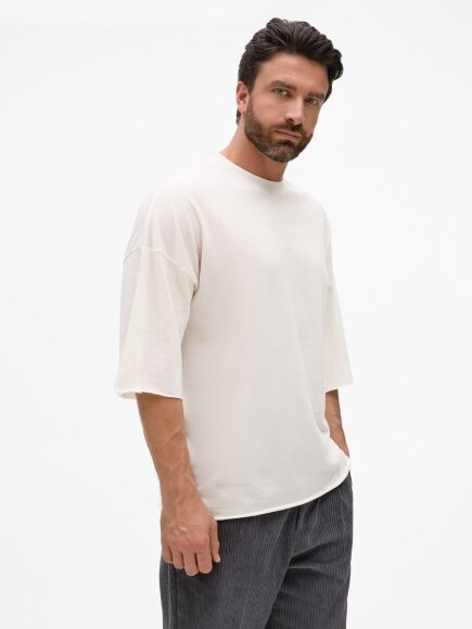 Футболка унисекс оверсайз T1, молочно-белая
