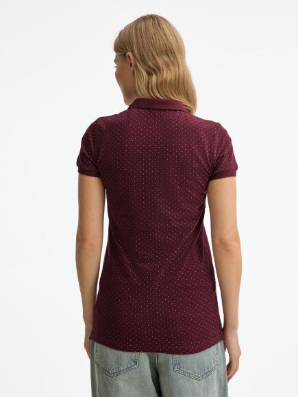 Рубашка поло женская Brandy Women, бордовая с белым Рубашка поло женская Brandy Women, бордовая с белым