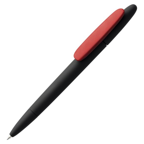 Ручка шариковая Prodir DS5 TRR-P Soft Touch, черная с красным Ручка шариковая Prodir DS5 TRR-P Soft Touch, черная с красным