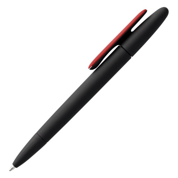 Ручка шариковая Prodir DS5 TRR-P Soft Touch, черная с красным Ручка шариковая Prodir DS5 TRR-P Soft Touch, черная с красным
