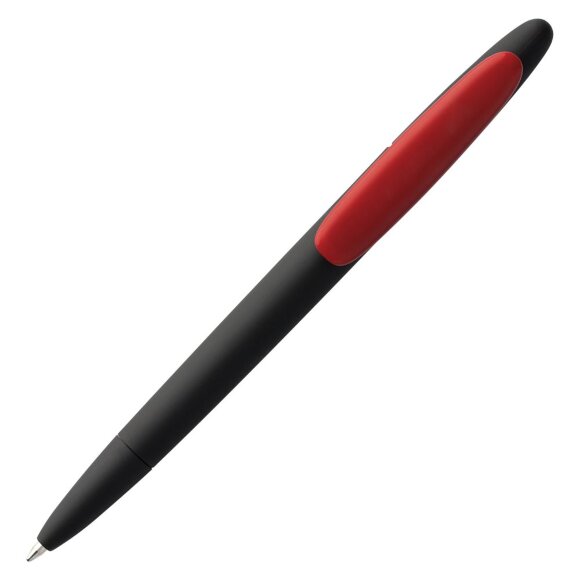 Ручка шариковая Prodir DS5 TRR-P Soft Touch, черная с красным Ручка шариковая Prodir DS5 TRR-P Soft Touch, черная с красным