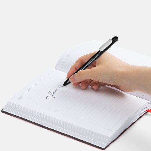 Ручка шариковая Swiper, черная с белым Ручка шариковая Swiper, черная с белым