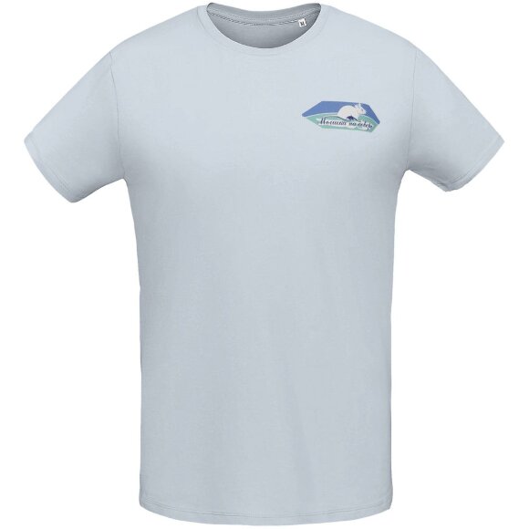 Футболка мужская «Мышка на севере», голубая Футболка мужская «Мышка на севере», голубая