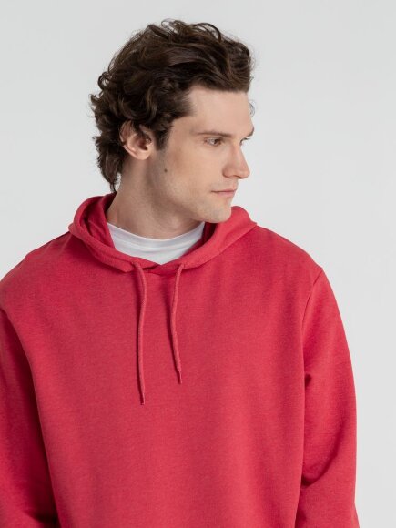 Толстовка с капюшоном унисекс Hoodie, красный меланж Толстовка с капюшоном унисекс Hoodie, красный меланж
