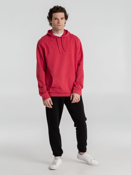 Толстовка с капюшоном унисекс Hoodie, красный меланж Толстовка с капюшоном унисекс Hoodie, красный меланж