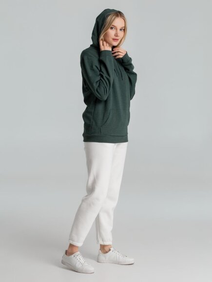 Толстовка с капюшоном унисекс Hoodie, темно-зеленый меланж Толстовка с капюшоном унисекс Hoodie, темно-зеленый меланж