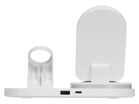 Складная зарядная станция с беспроводной зарядкой Flashport, 15 Вт, белый