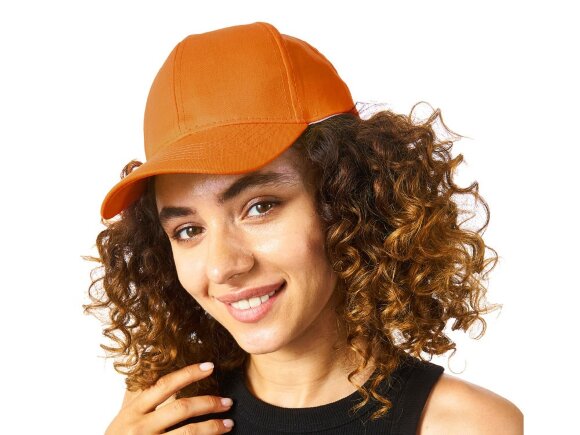 Бейсболка Detroit 6-ти панельная, оранжевый Бейсболка Detroit 6-ти панельная, оранжевый