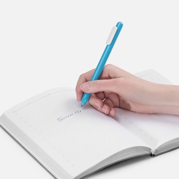 Ручка шариковая Swiper, голубая с белым Ручка шариковая Swiper, голубая с белым