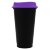 Стакан с крышкой Color Cap Black, черный с фиолетовым