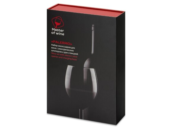 Набор винных аксессуаров Palermo с электрическим штопором на док-станции Набор винных аксессуаров Palermo с электрическим штопором на док-станции