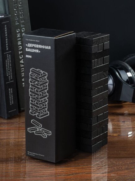 Игра «Деревянная башня мини», черная Игра «Деревянная башня мини», черная