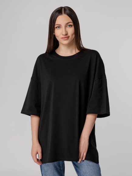 Футболка унисекс оверсайз Crosstown, черная Футболка унисекс оверсайз Crosstown, черная