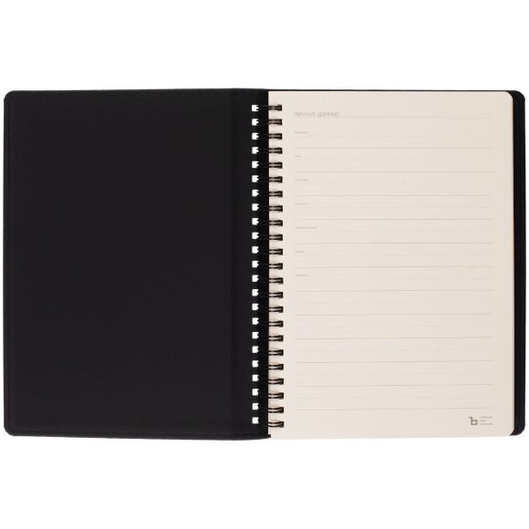 Ежедневник Spring Urban на заказ, недатированный, черный