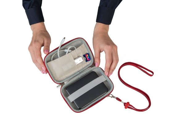 Чехол для жесткого диска из кожзама 9101, красный Чехол для жесткого диска из кожзама 9101, красный