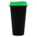 Стакан с крышкой Color Cap Black, черный с зеленым