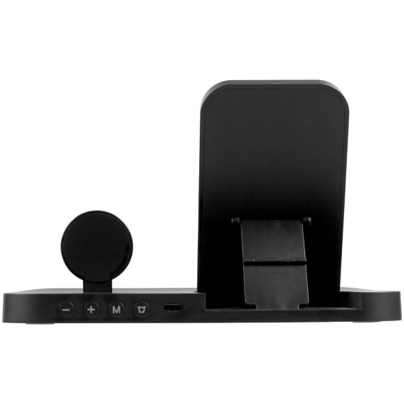 Зарядная станция с часами Clock Nest, черная Зарядная станция с часами Clock Nest, черная