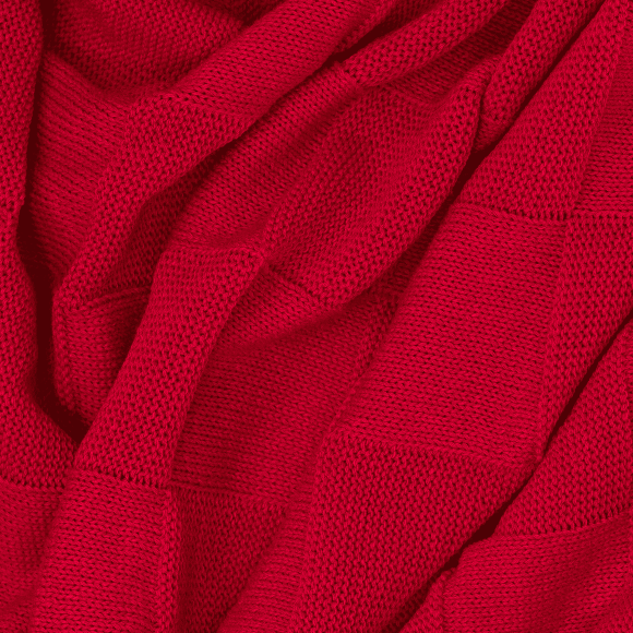 Плед Cella вязаный, красный (без подарочной коробки) Плед Cella вязаный, красный (без подарочной коробки)