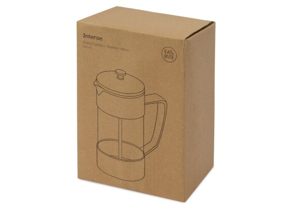 Пластиковый френч-пресс Intense, 600мл, черный Пластиковый френч-пресс Intense, 600мл, черный