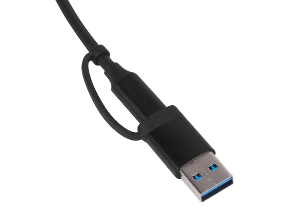 USB-хаб Link с коннектором 2-в-1 USB-C и USB-A, 2.0/3.0, черный USB-хаб Link с коннектором 2-в-1 USB-C и USB-A, 2.0/3.0, черный
