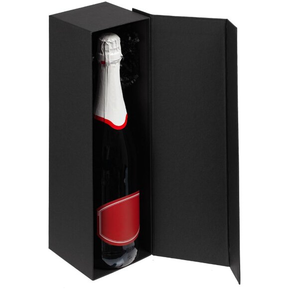 Коробка под бутылку Color Jacket, черная Коробка под бутылку Color Jacket, черная