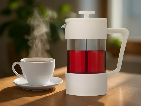 Пластиковый френч-пресс Intense, 600мл, белый