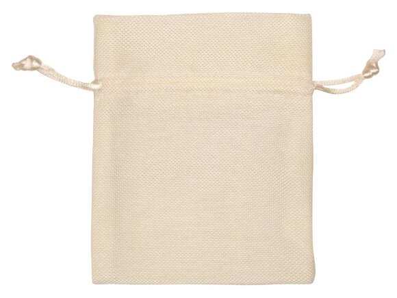Мешочек подарочный, искусственный лен, малый, белый Мешочек подарочный, искусственный лен, малый, белый