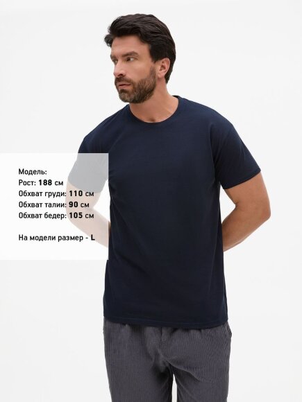 Футболка унисекс Regent 150, темно-синяя (navy)