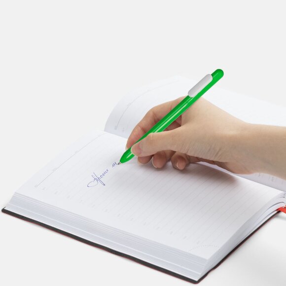 Ручка шариковая Swiper, зеленая с белым Ручка шариковая Swiper, зеленая с белым